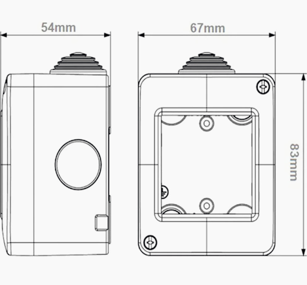 Custodia idrobox 2 posti – compatibile Matix IP40 - ambraled