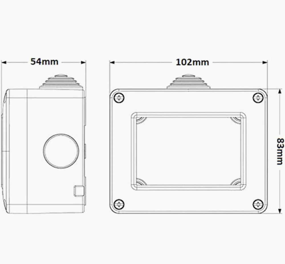 Custodia idrobox 3 posti – compatibile Matix IP40 - ambraled