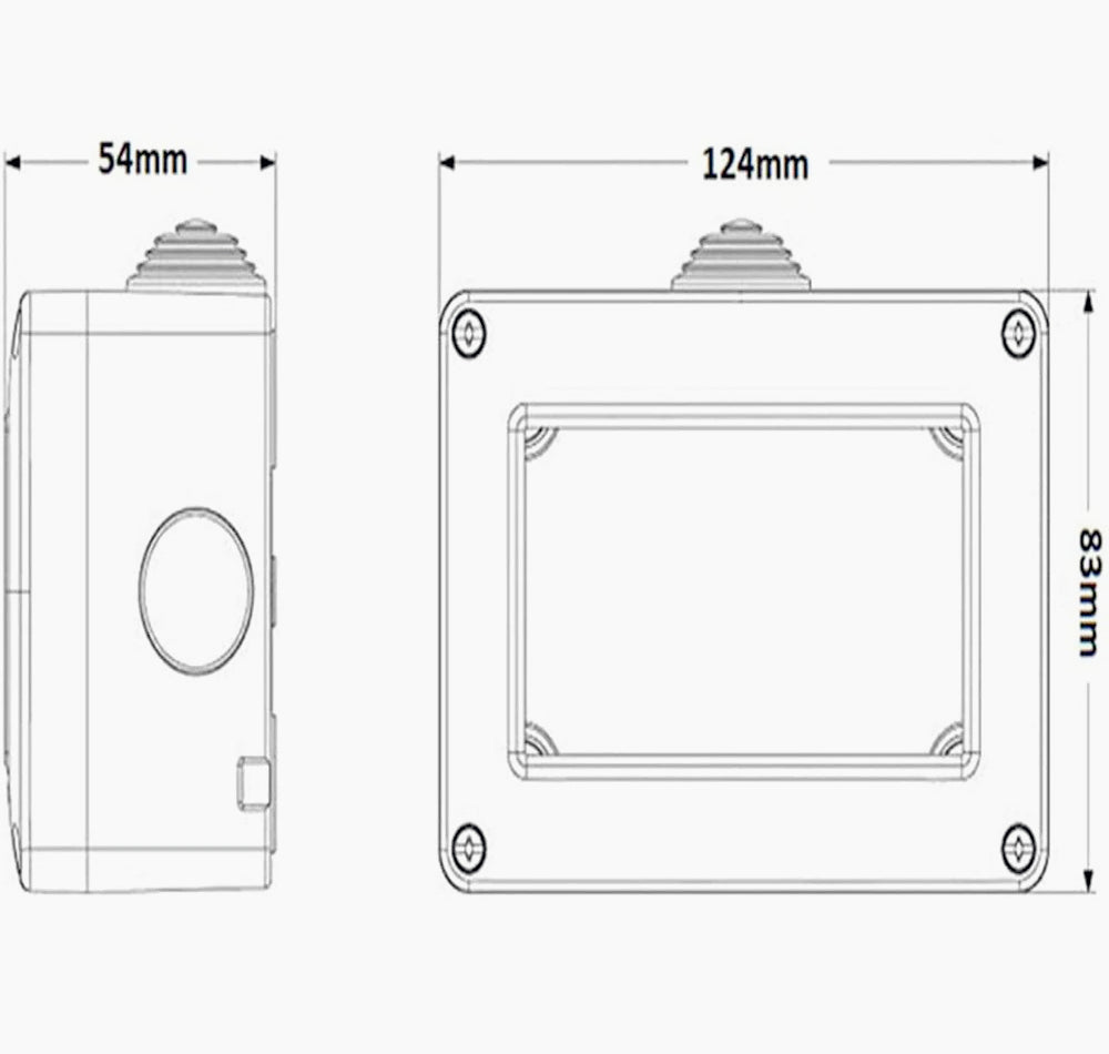 Custodia idrobox 4 posti – compatibile Matix IP40 - ambraled