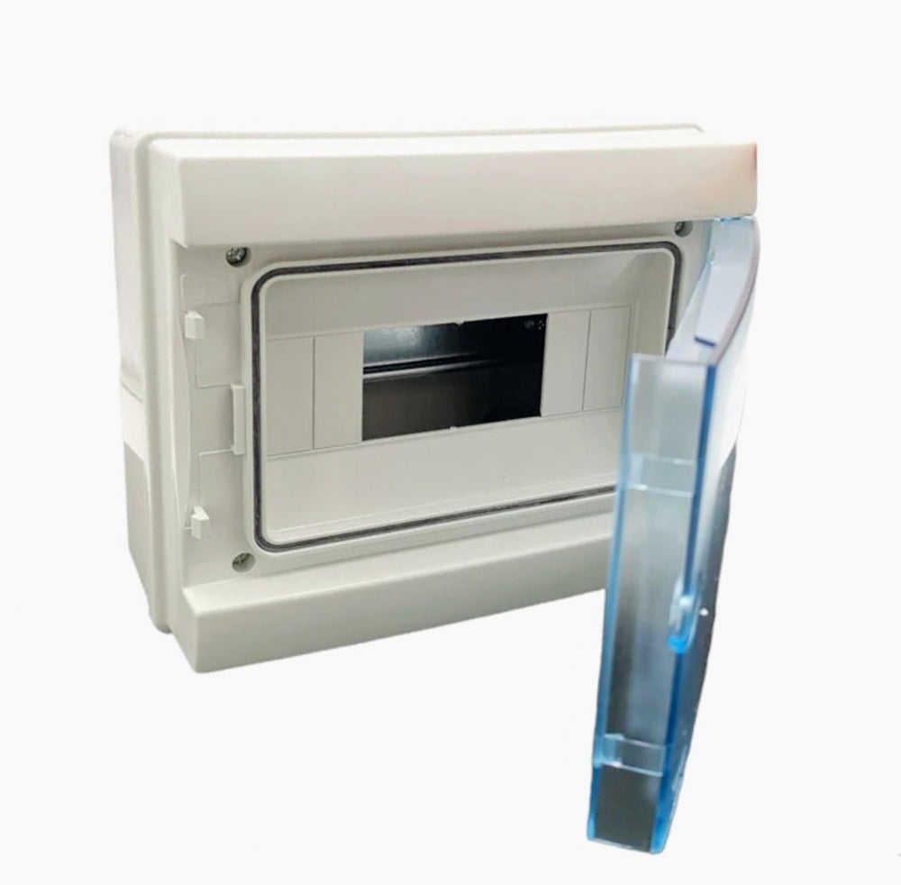 Centralino 8 moduli – IP65 con portello, quadro elettrico a stagno - ambraled