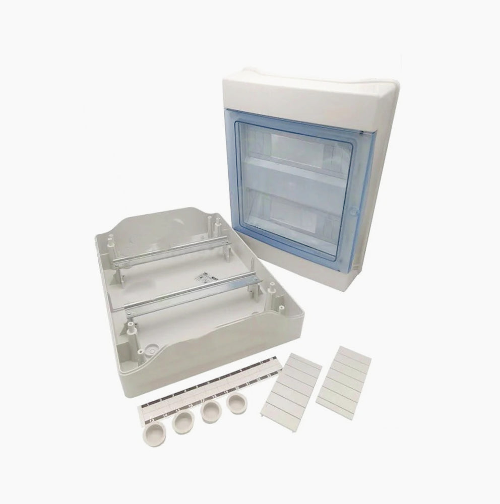 Centralino 24 moduli – IP65 con portello, quadro elettrico a stagno - ambraled