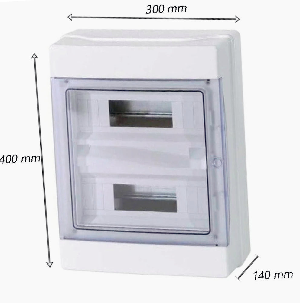Centralino 24 moduli – IP65 con portello, quadro elettrico a stagno - ambraled