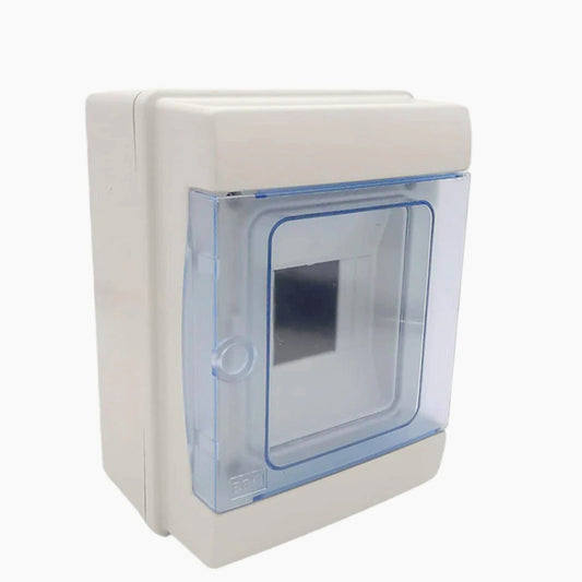 Centralino 4 moduli – IP65 con portello, quadro elettrico a stagno - ambraled