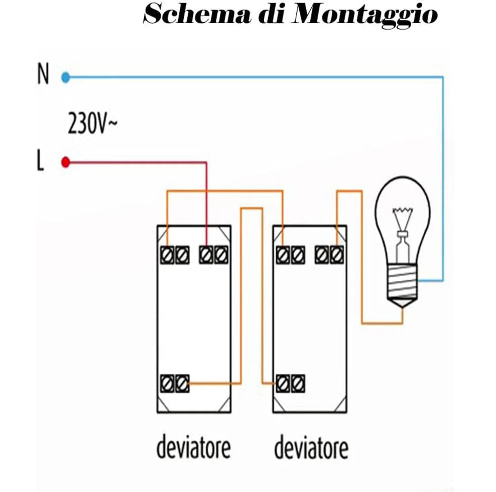 Deviatore bipolare 2P 16A 250V – compatibile Living Light International Ai - ambraled