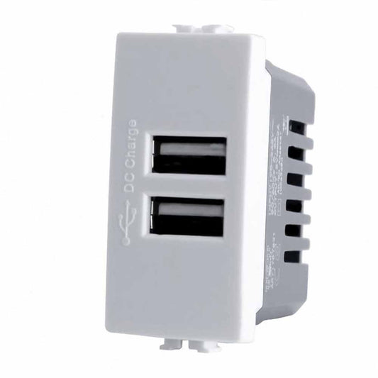 Modulo presa doppia USB compatibile con matix 5V 2 Usb - ambraled