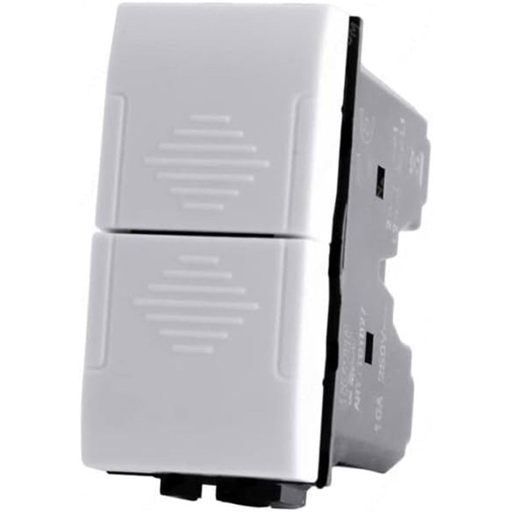 Pulsante doppio 1P 10A 220V – compatibile Living Light Air - ambraled
