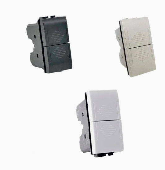 Pulsante doppio 1P 10A 220V – compatibile Living Light Air - ambraled