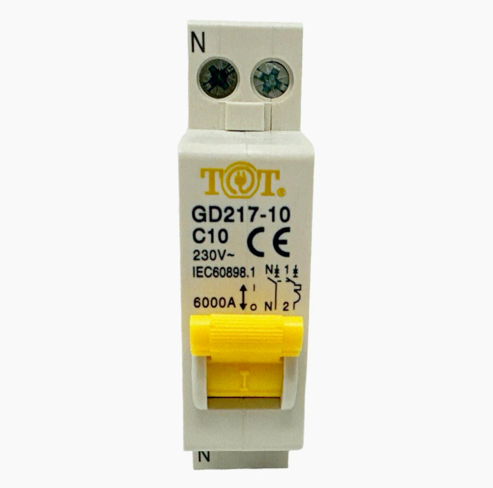 Interruttore magnetotermico 1P+N 6kA – 10-32A per quadro elettrico - ambraled