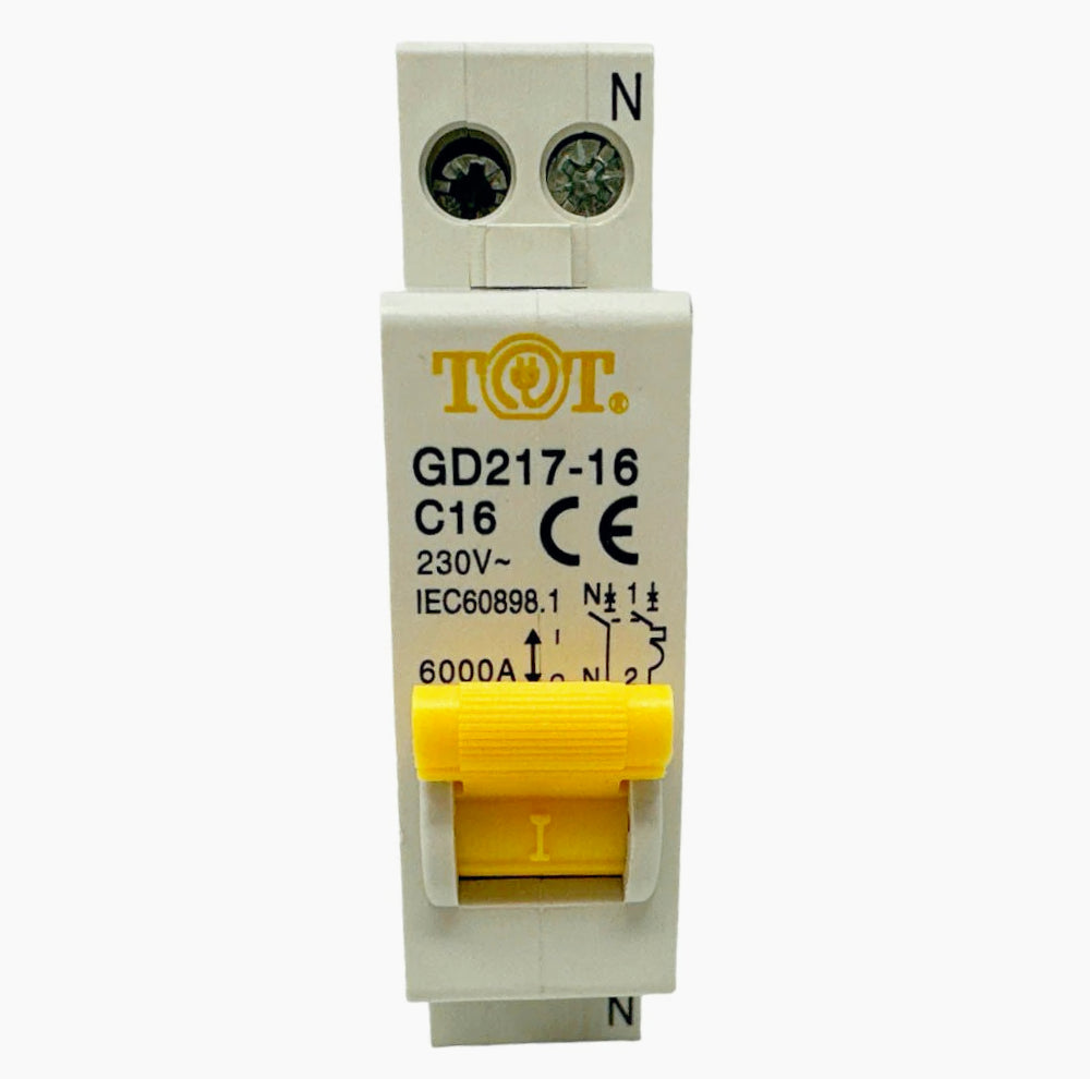 Interruttore magnetotermico 1P+N 6kA – 10-32A per quadro elettrico - ambraled