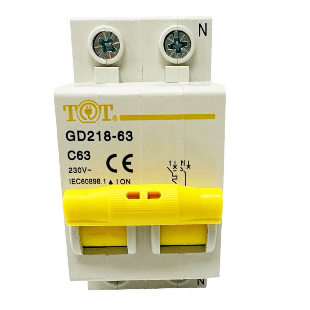 Interruttore magnetotermico 2P+N 6kA – 10-63A per quadro elettrico - ambraled