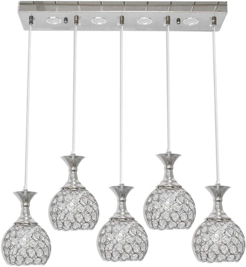Lampadario LED 35W – Lampadine G9, sfere con cristalli a goccia in acrilico - ambraled