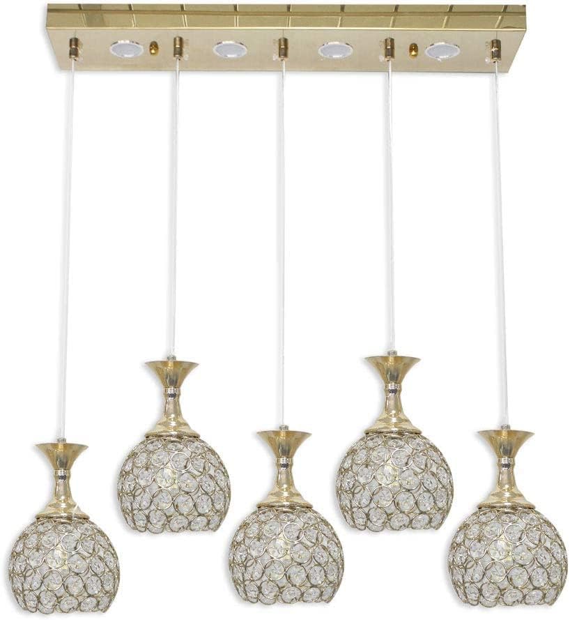 Lampadario LED 35W – Lampadine G9, sfere con cristalli a goccia in acrilico - ambraled