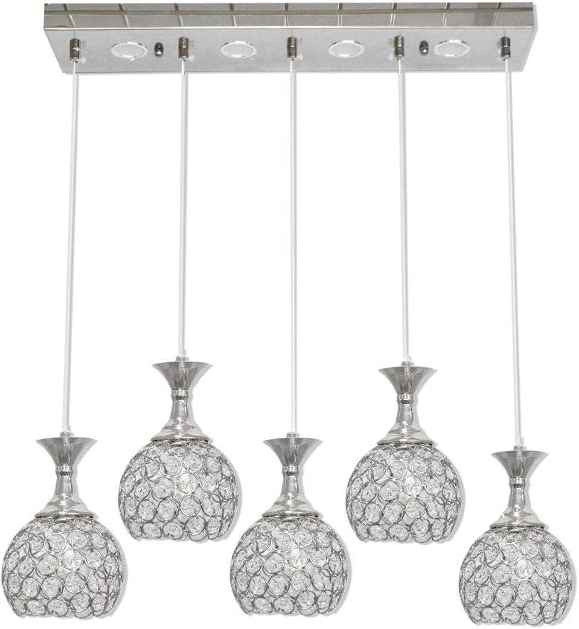 Lampadario LED 35W – Lampadine G9, sfere con cristalli a goccia in acrilico - ambraled