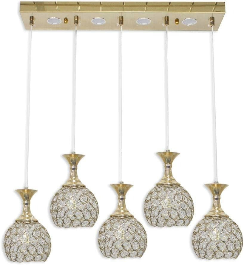 Lampadario LED 35W – Lampadine G9, sfere con cristalli a goccia in acrilico - ambraled