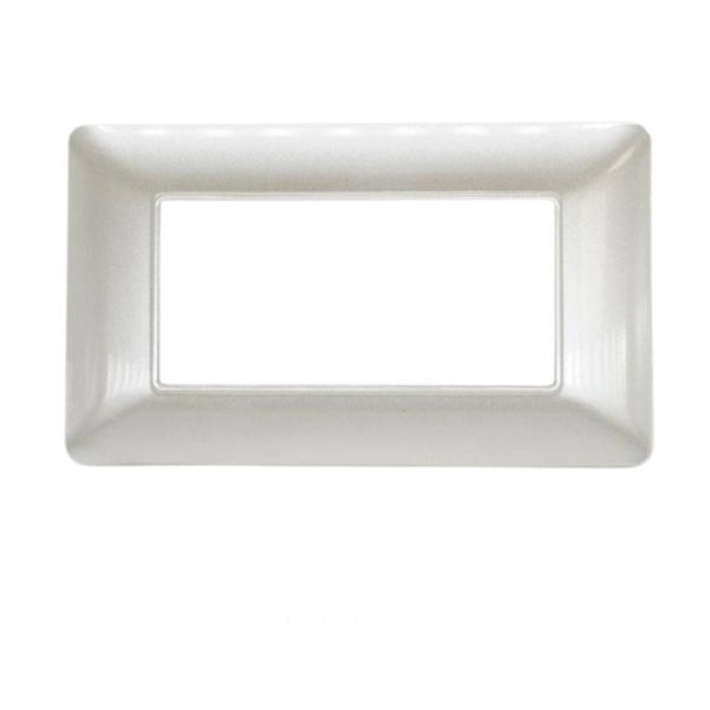 Placchetta 3 4 6 posti bianco perla compatibile con matix - ambraled