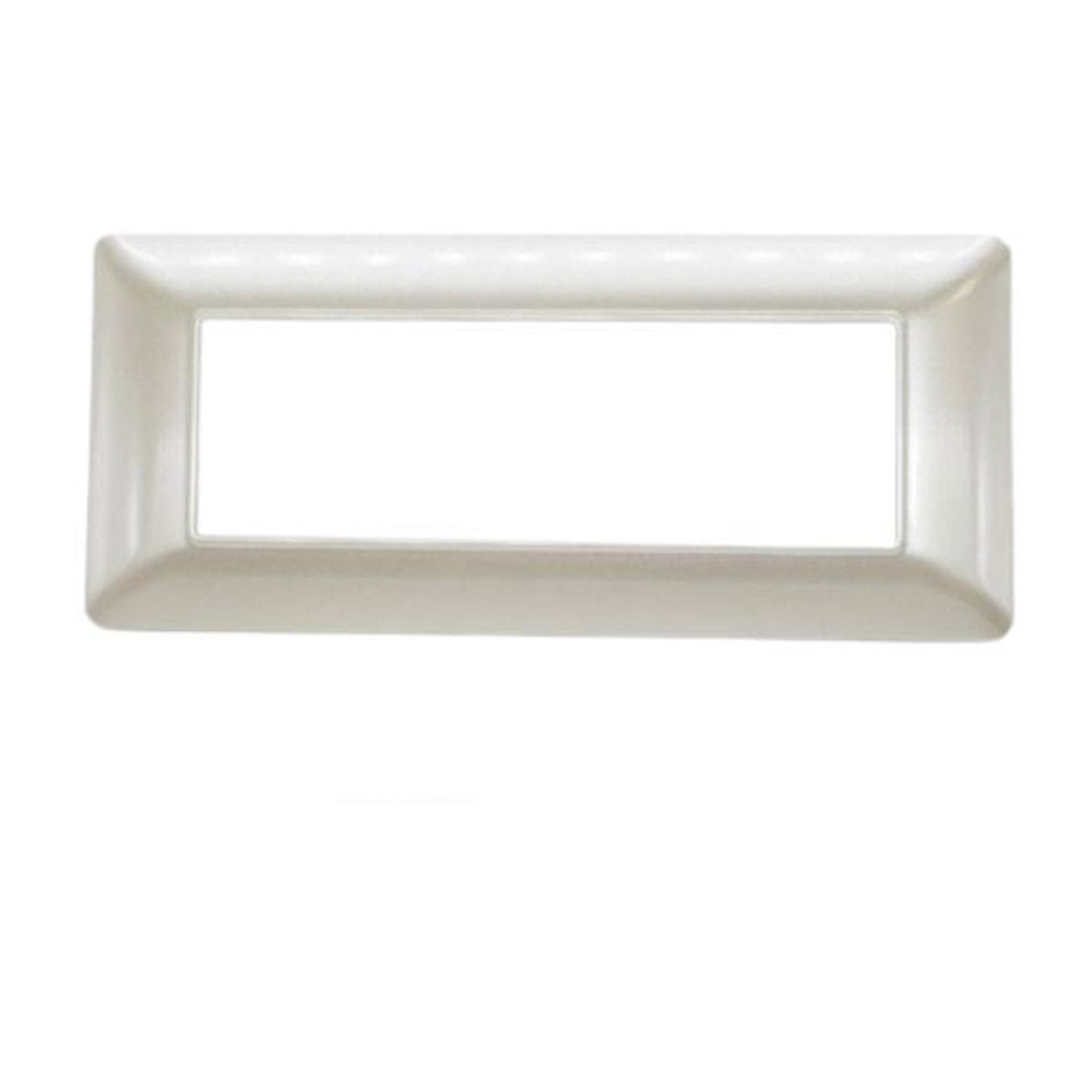Placchetta 3 4 6 posti bianco perla compatibile con matix - ambraled