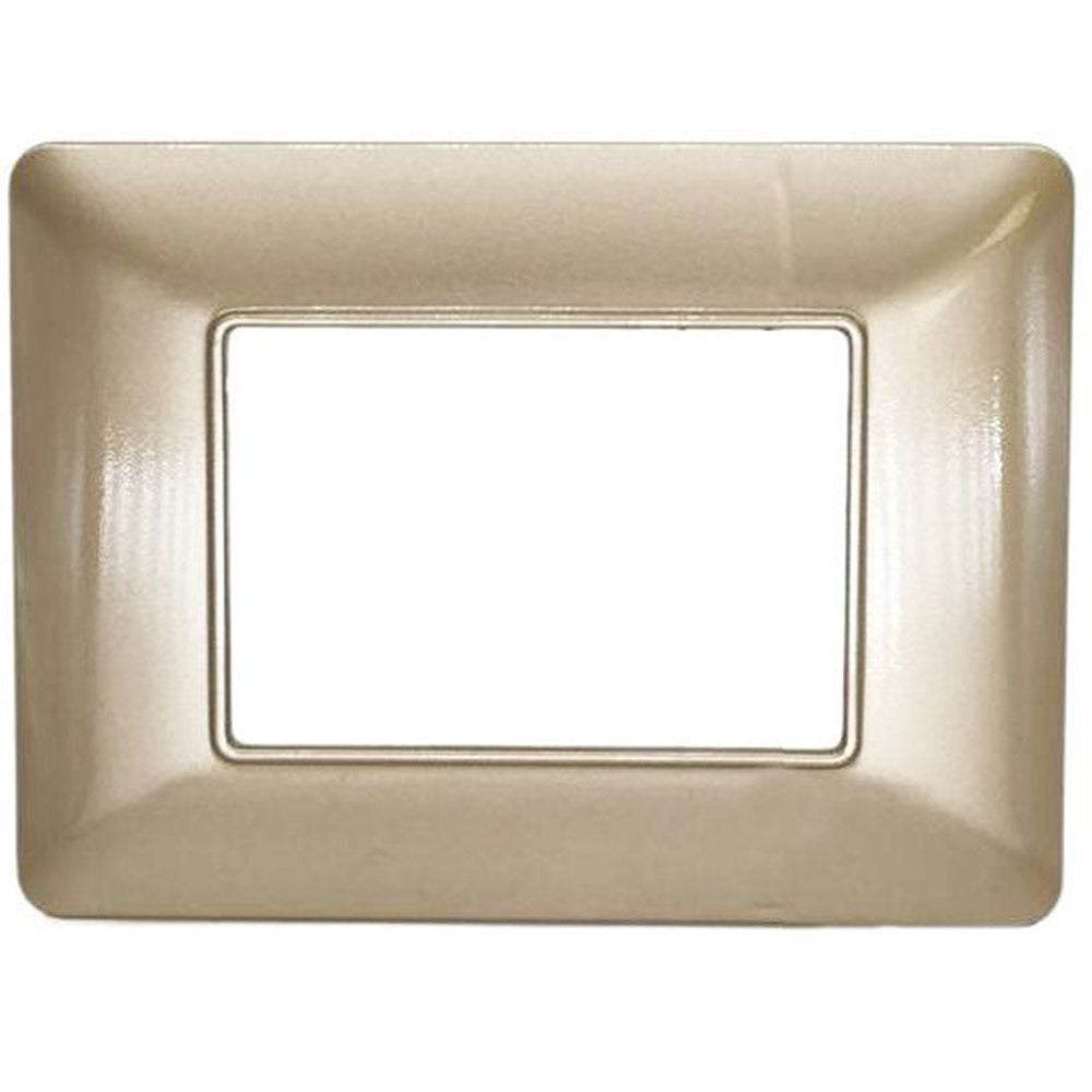 Placchetta 3 4 6 posti champagne compatibile con matix cover - ambraled