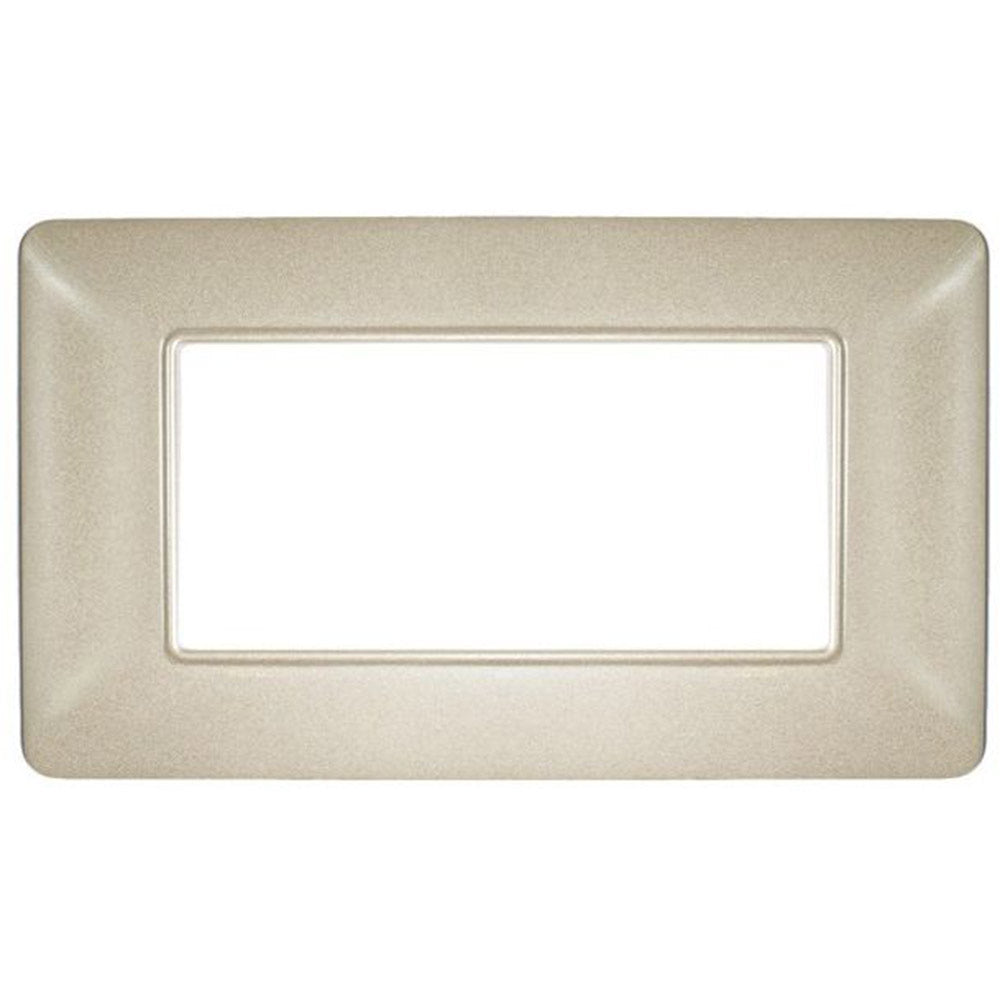Placchetta 3 4 6 posti champagne compatibile con matix cover - ambraled