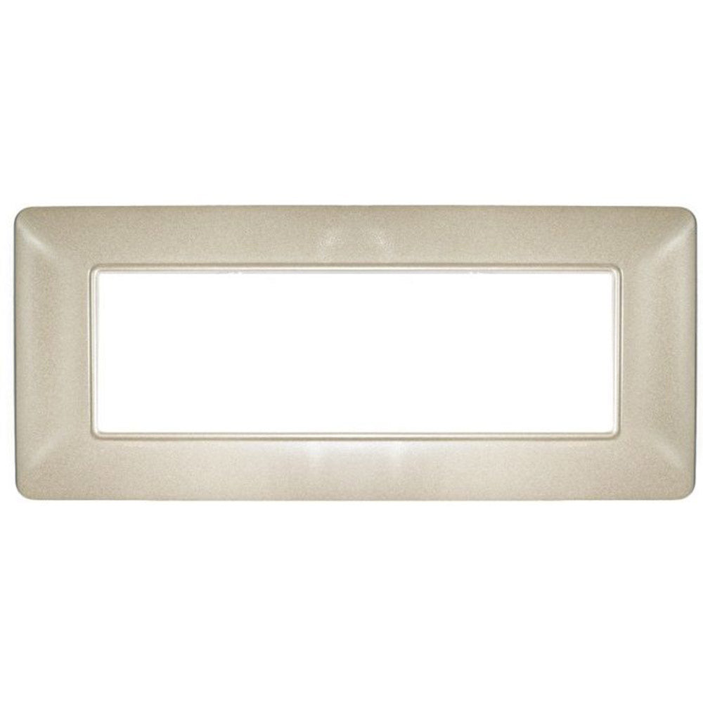 Placchetta 3 4 6 posti champagne compatibile con matix cover - ambraled