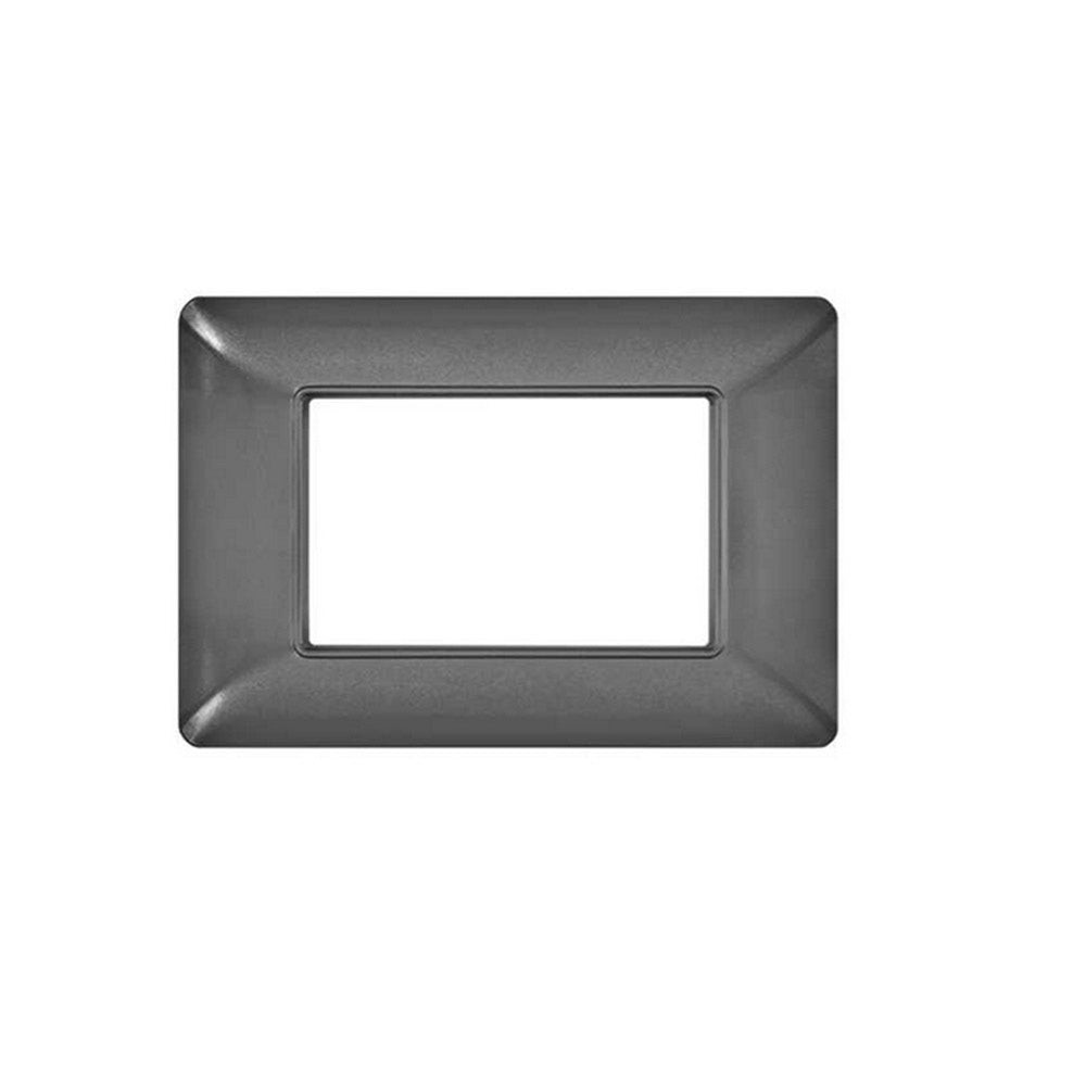 Placchetta 3 4 6 posti grigio scuro compatibile con matix cover - ambraled
