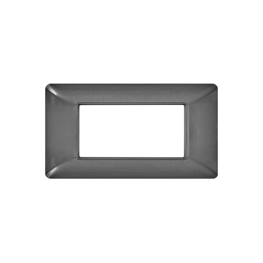Placchetta 3 4 6 posti grigio scuro compatibile con matix cover - ambraled