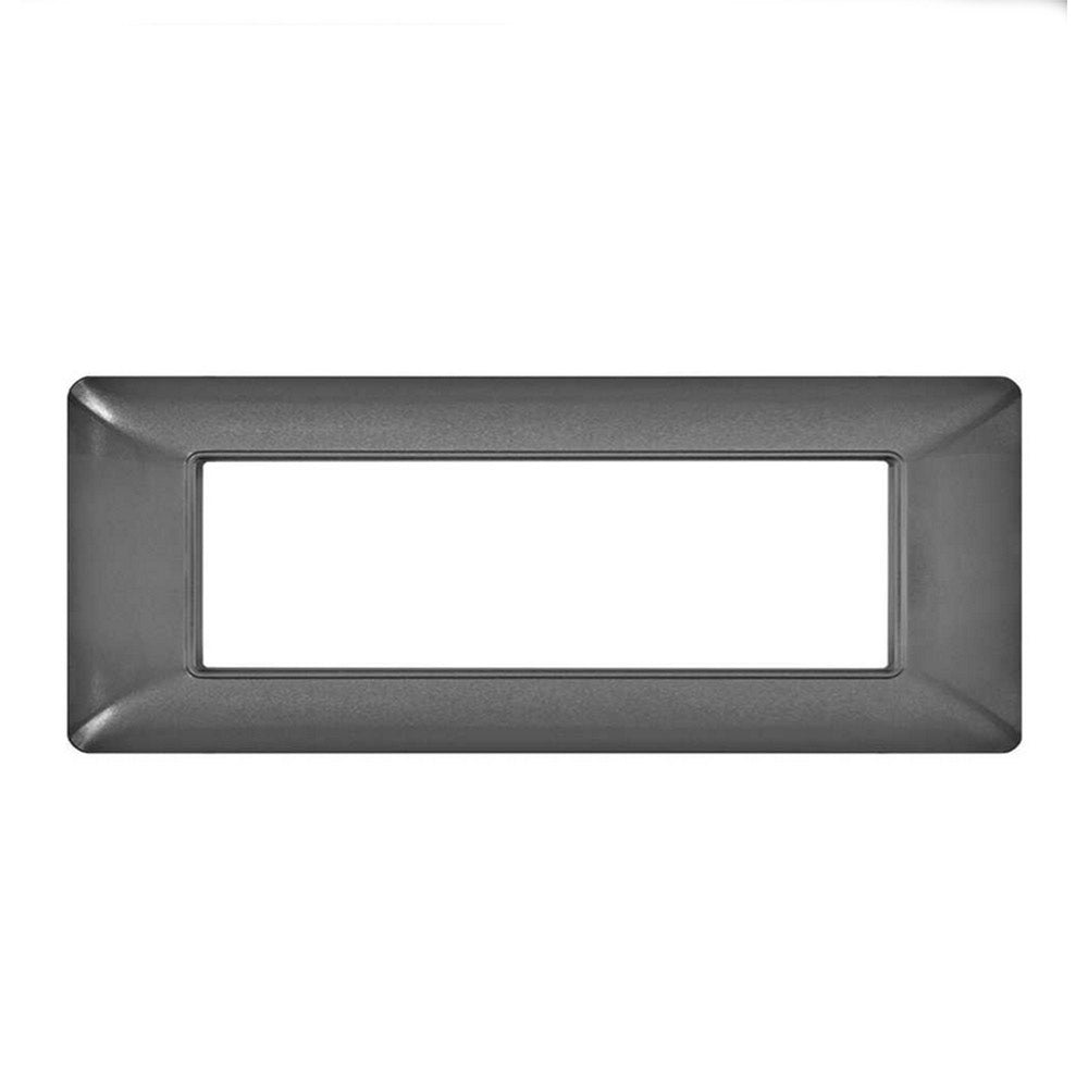 Placchetta 3 4 6 posti grigio scuro compatibile con matix cover - ambraled