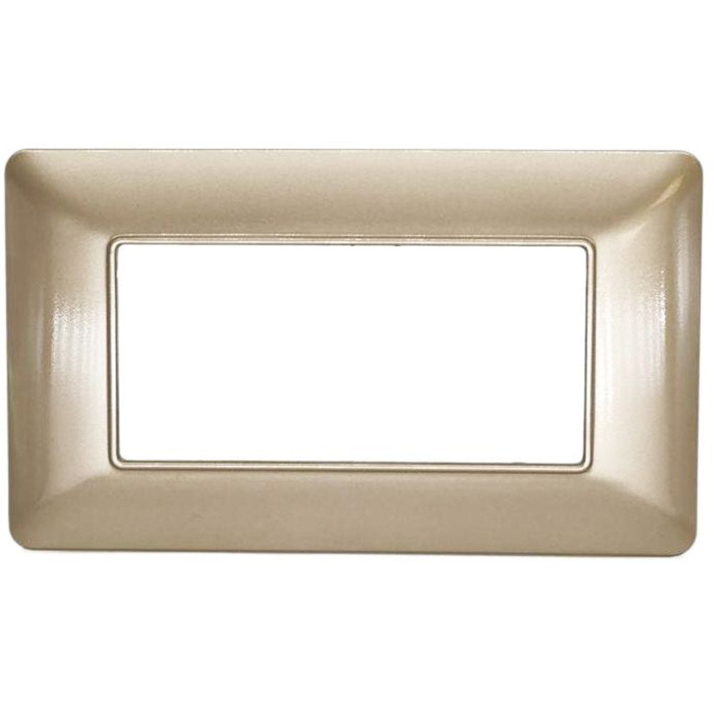 Placchetta 3 4 6 posti oro satinato compatibile con matix cover - ambraled