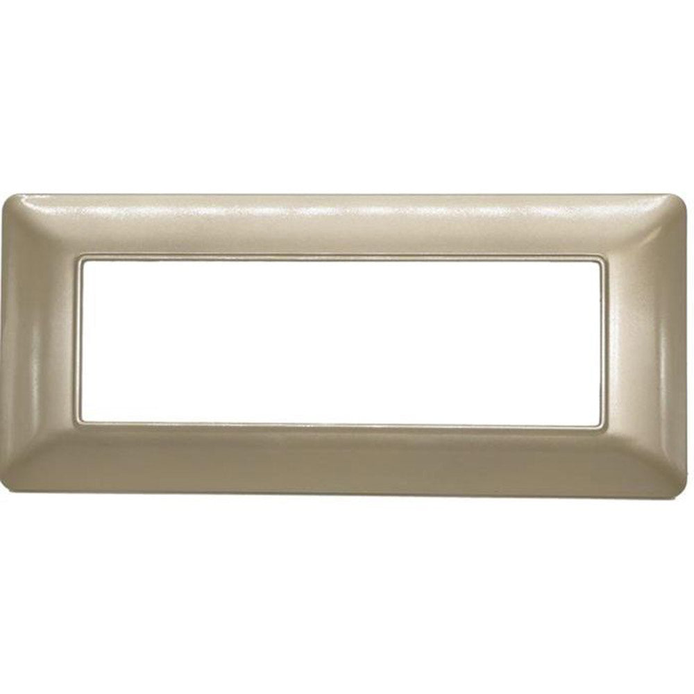 Placchetta 3 4 6 posti oro satinato compatibile con matix cover - ambraled
