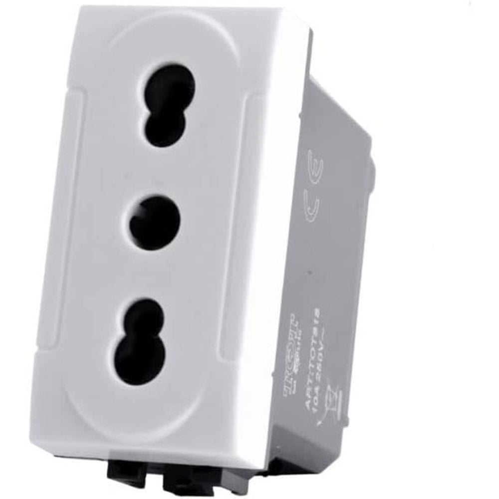 Presa bipasso bivalente 10-16A – Compatibile con Living Light International Air - ambraled