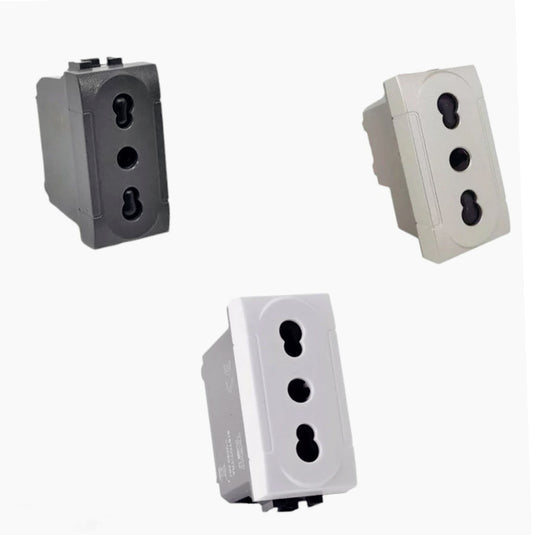 Presa bipasso bivalente 10-16A – Compatibile con Living Light International Air - ambraled
