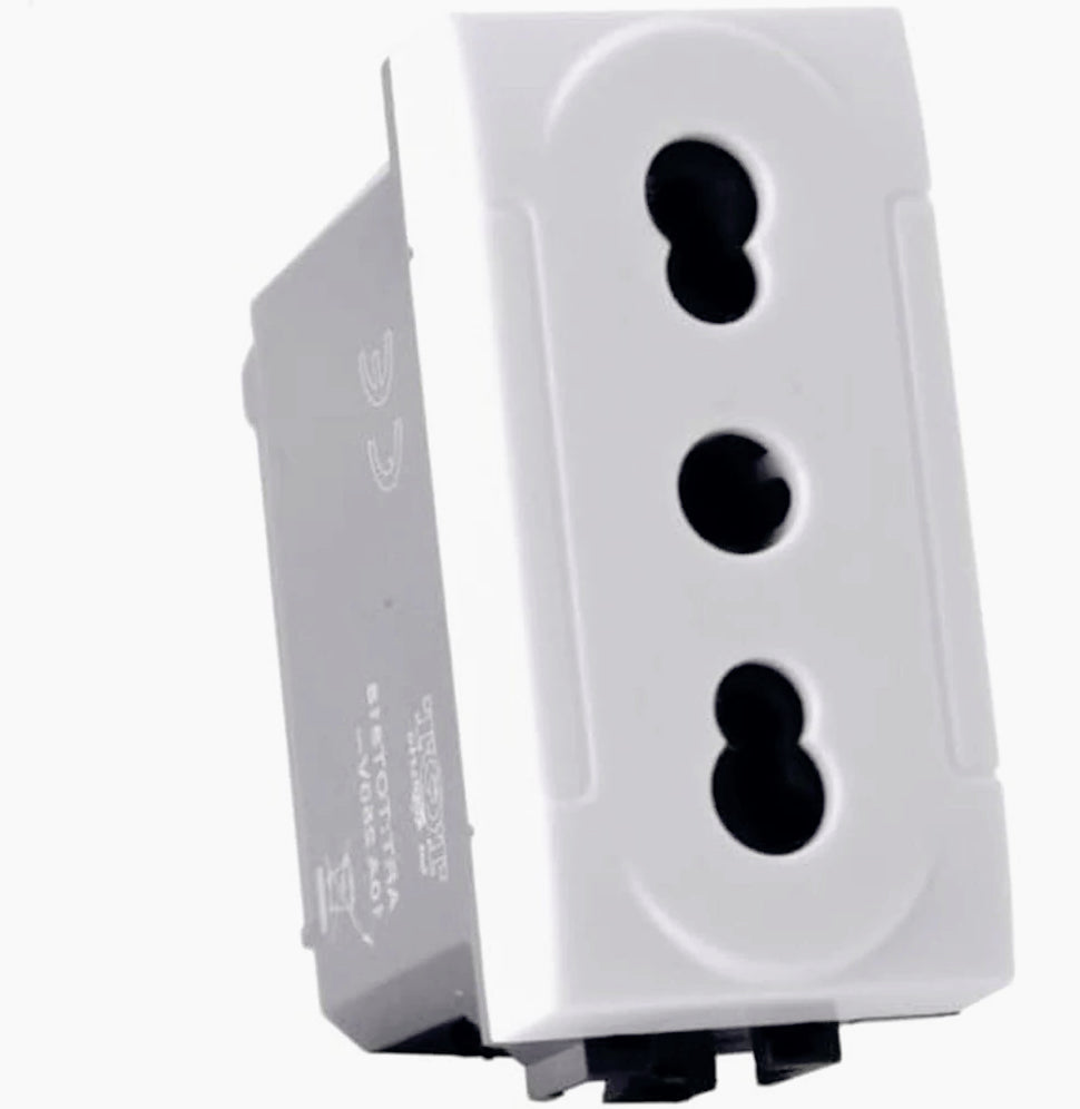Presa bipasso bivalente 10-16A – Compatibile con Living Light International Air - ambraled