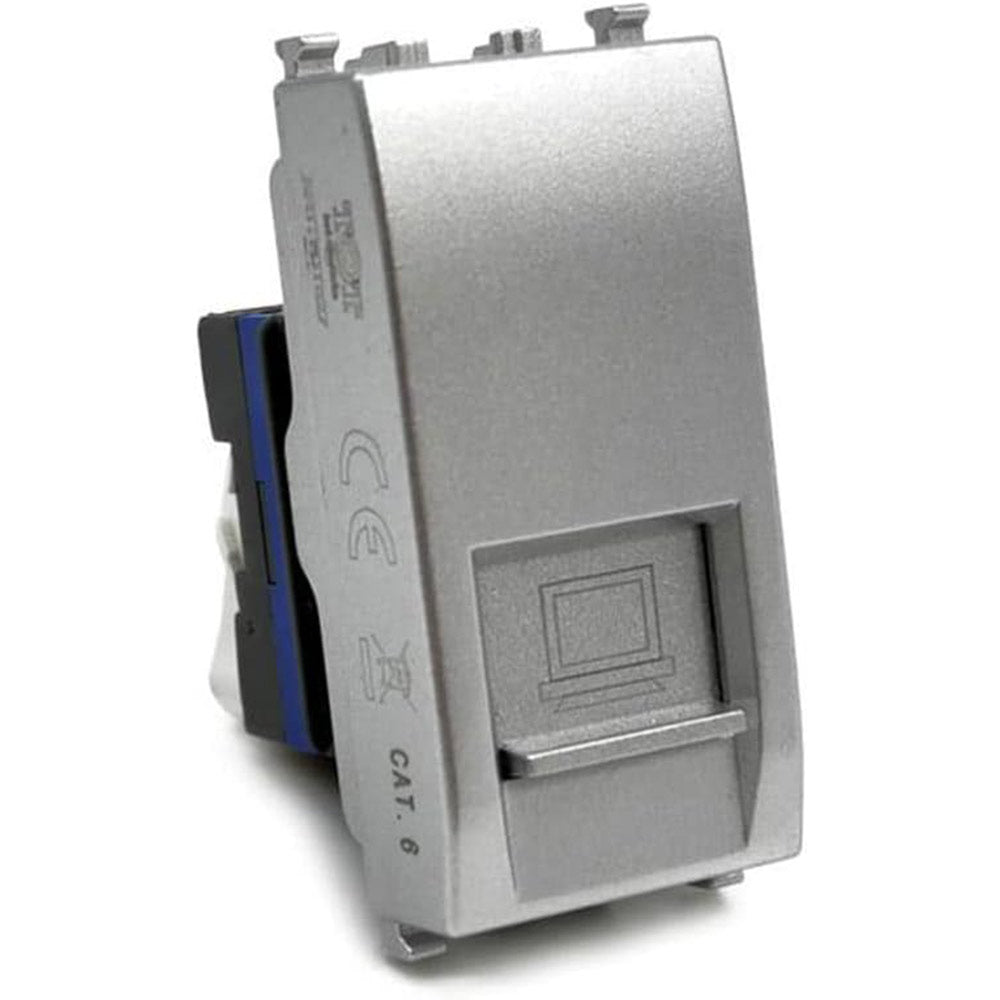 Presa di rete LAN RJ45 8P8C UTP Cat5e – 1 Porta, compatibile con Living Light International Air - ambraled