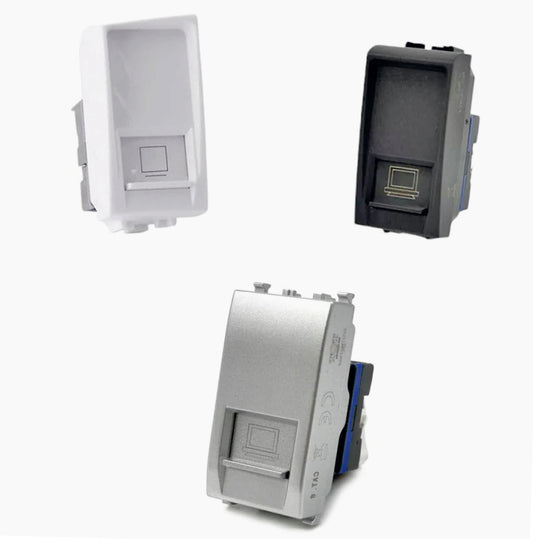 Presa di rete LAN RJ45 8P8C UTP Cat5e – 1 Porta, compatibile con Living Light International Air - ambraled