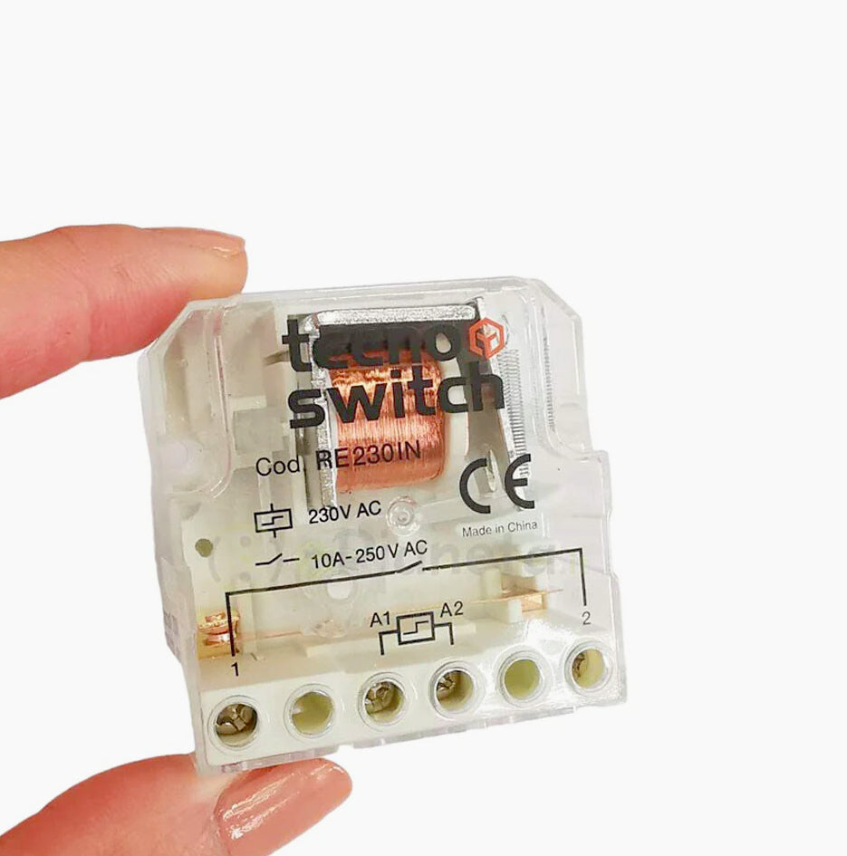 Relè impulsi elettromeccanico 1 contatto (1NO), 230V 10A – per automatismi domestici e industriali