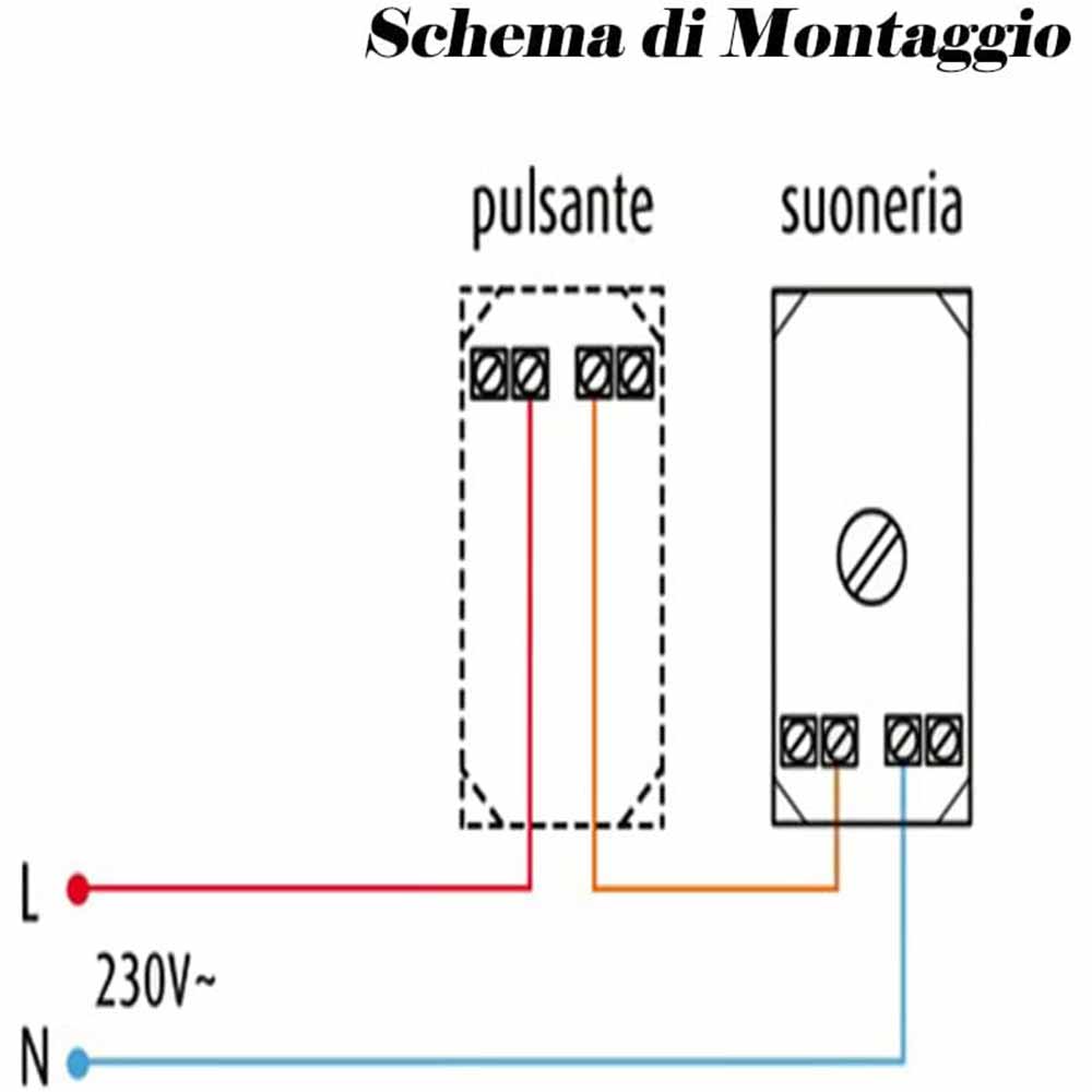 Suoneria compatibile con matix modulo campanello pulsante 6A 220V - ambraled