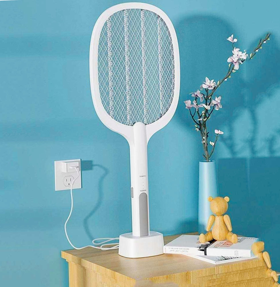 Racchetta fulminante per zanzare e mosche USB – elimina insetti al contatto – facile da usare