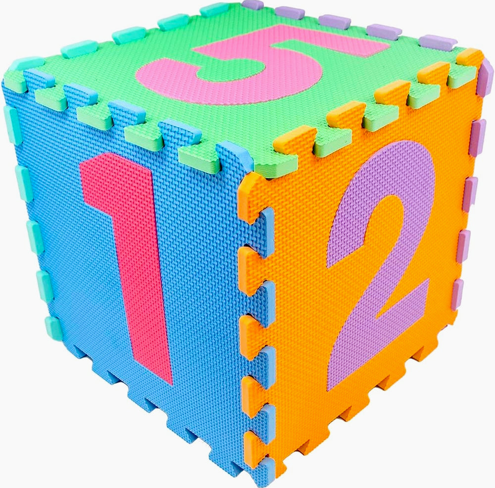 Tappeto puzzle 10 pezzi in schiuma antiurto lavabile - Gioco educativo e sicuro per bambini