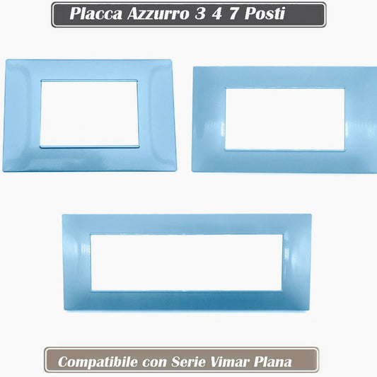 Cuscino divano azzurro marino 3-4-7 posti, compatibile Vimar Plana