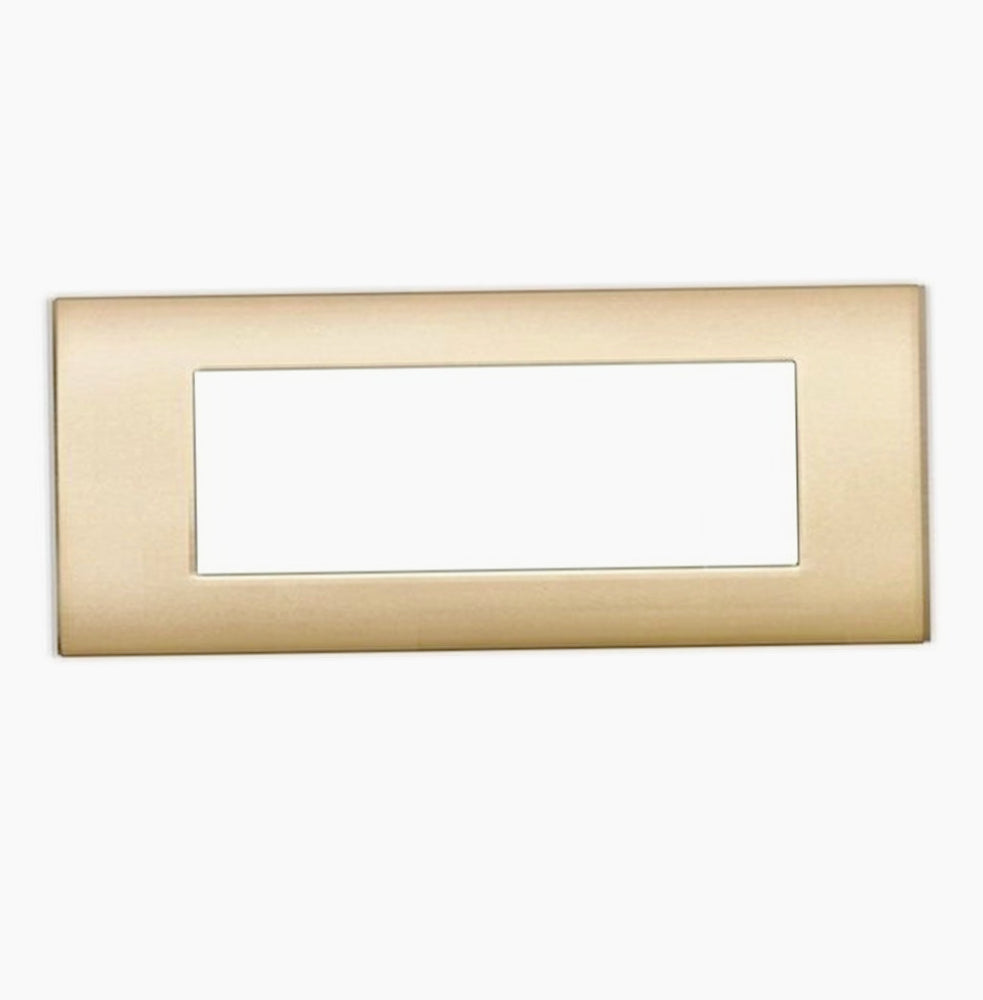 Placchetta Oro Satinato 3-7 Posti – Compatibile con Living Light Cassetta 503