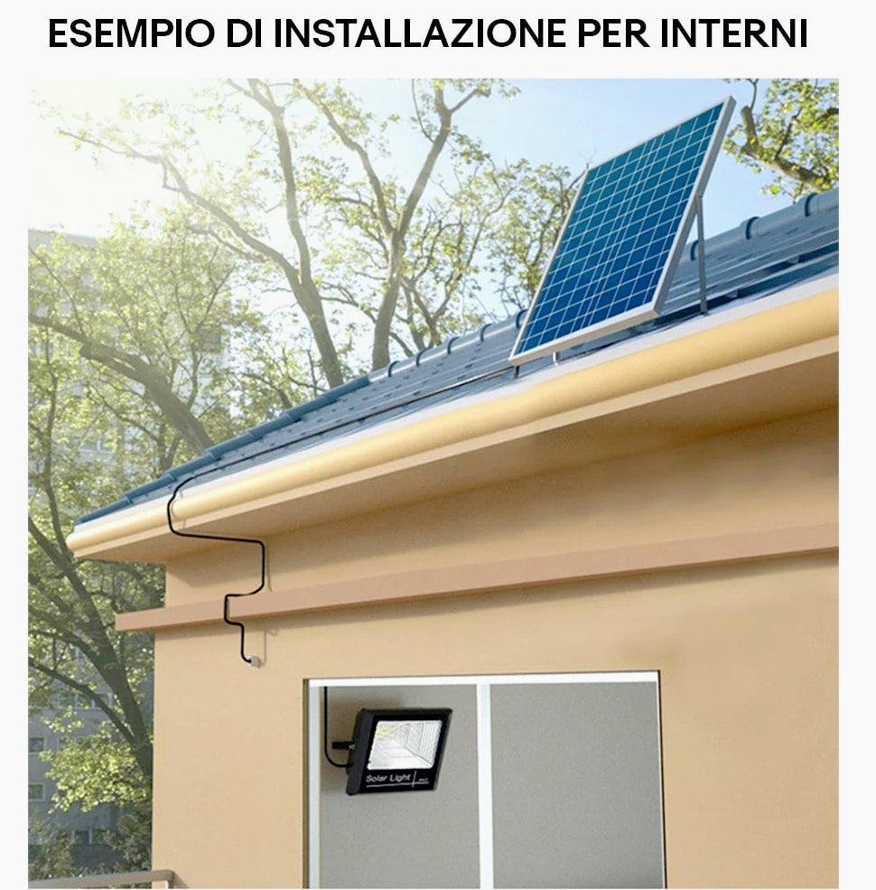 Faro solare LED 800W – alta luminosità crepuscolare TOP - ambraled