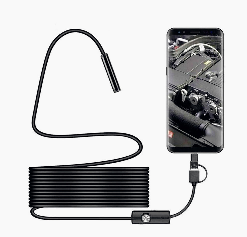 Telecamera endoscopica impermeabile Android 6 LED 3.5m Type-C USB App