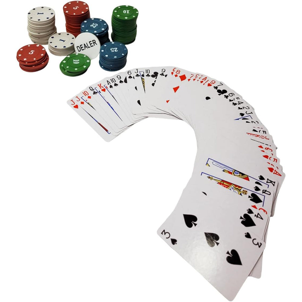Set da poker 100 fiches valore in euro 2 mazzi di carte gettone Dealer