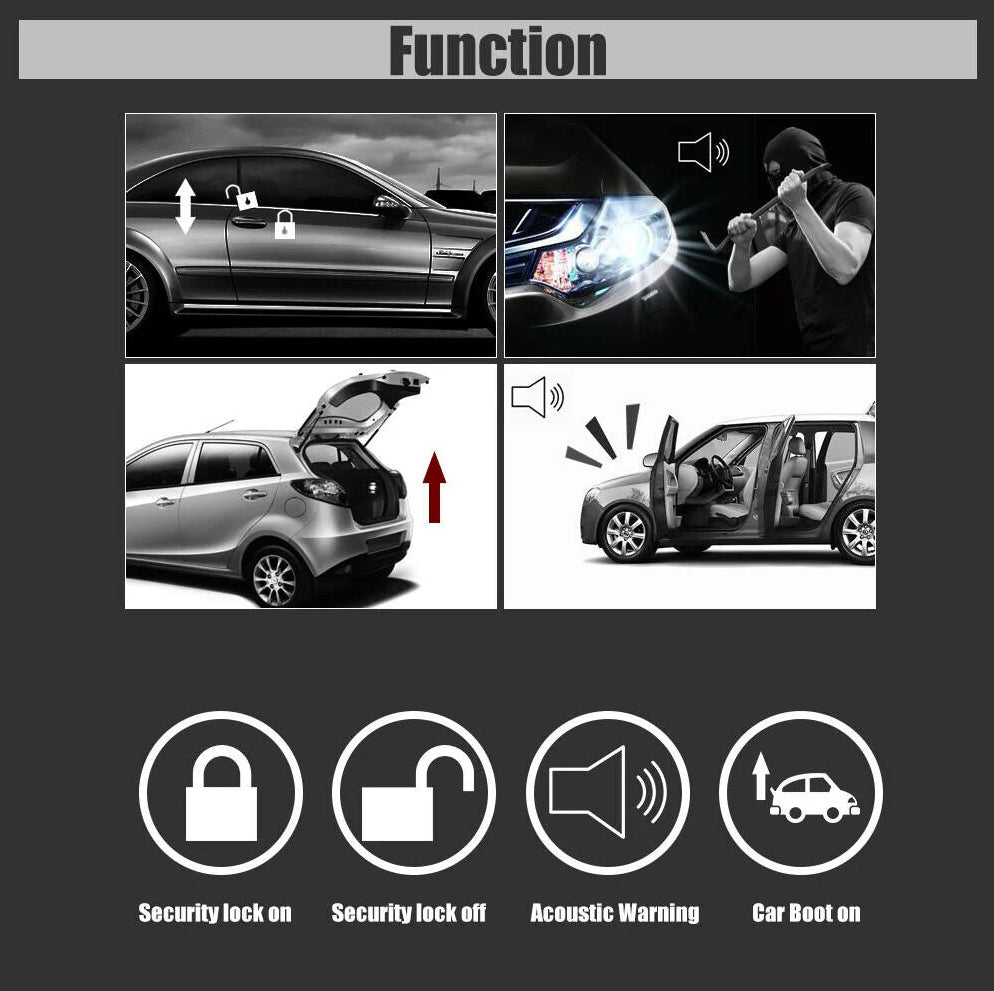 Allarme auto universale 15W sirena 2 telecomandi - ambraled