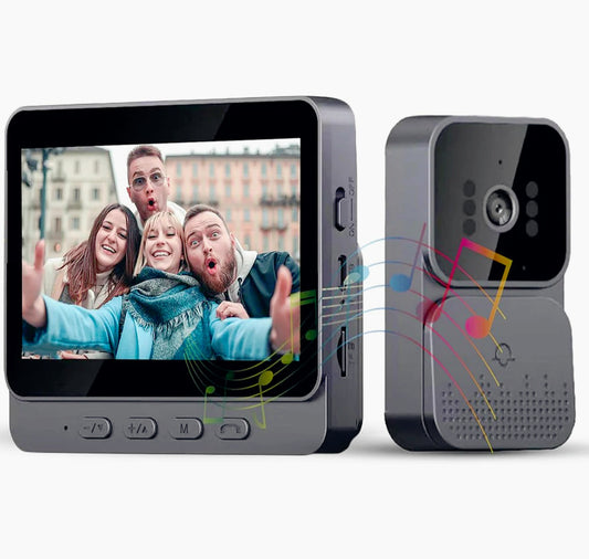 Campanello wireless ricaricabile 4,3" – audio/video + monitor SD - ambraled