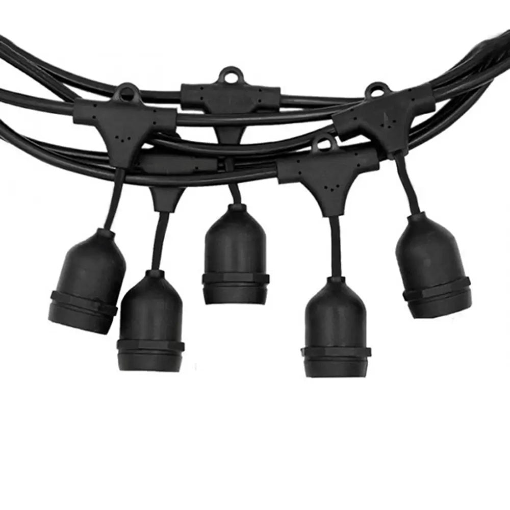 Catena luminosa 10m – 10 E27, IP65, prolungabile - ambraled
