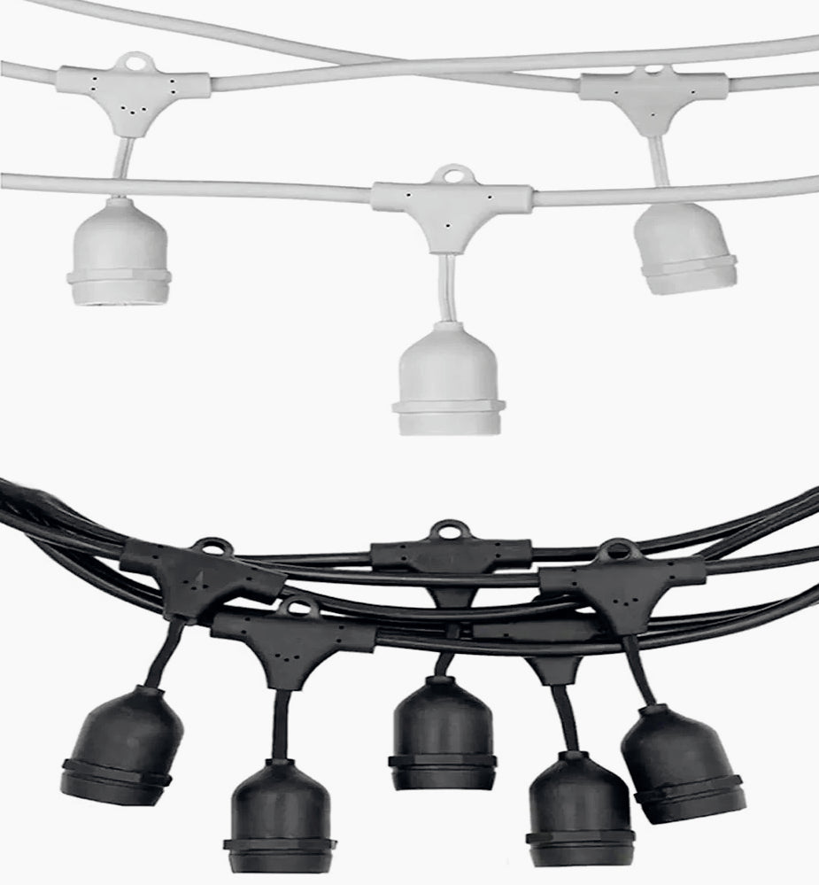 Catena luminosa 10m – 10 E27, IP65, prolungabile - ambraled