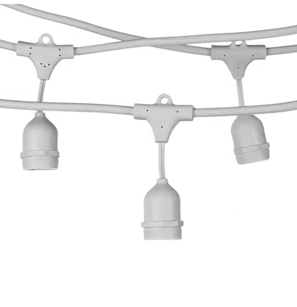 Catena luminosa 10m – 10 E27, IP65, prolungabile - ambraled