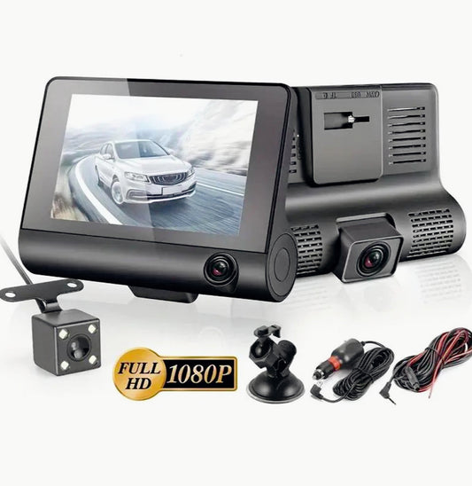 Dash Cam 4" 3 telecamere – HD 1080p con visione notturna - ambraled