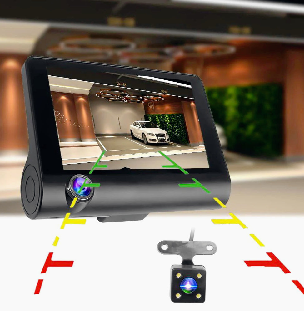 Dash Cam 4" 3 telecamere – HD 1080p con visione notturna - ambraled