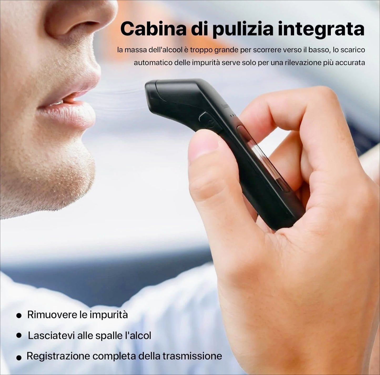Etilometro USB ricaricabile – LCD digitale misuratore alcol - ambraled